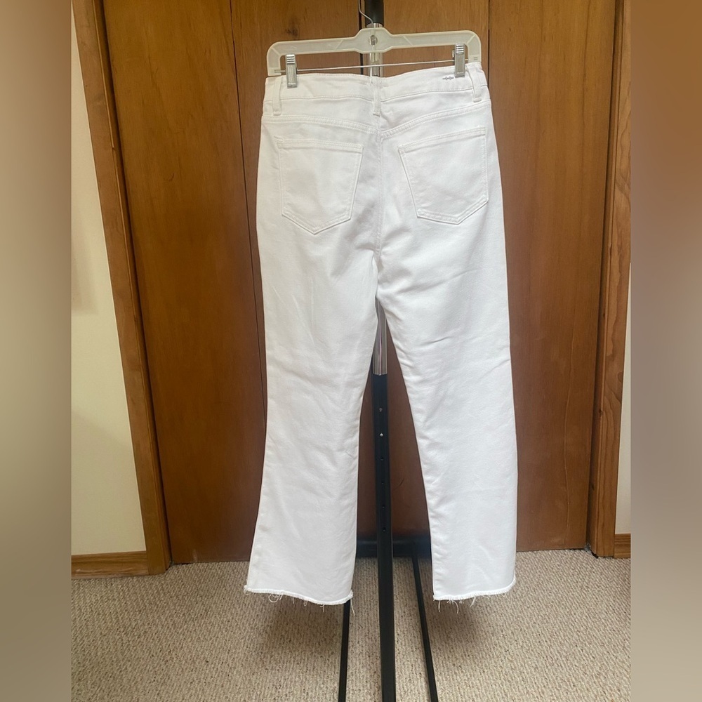 Habitual Women's Straight Frayed Wide Leg White Jeans Size 6 NWOT - Picture 2 of 14
